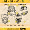 House Crest with Blank Banner svg png ai pdf dxf Emblem Sigil Cut Files Monogram Stencil Vector Lion Snake Raven Badger