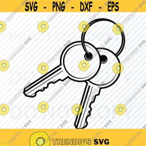 House Key SVG Files for Cricut Keys Vector Images Clipart Keyring png Eps Png Dxf Stencil t car keys clip art files for silhouette Design 738