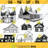 House SVG Bundle Home Vector Images Silhouette Clip Art Houses SVG Files For Cricut Eps Png dxf ClipArt Cabins svg houses cut files Design 204