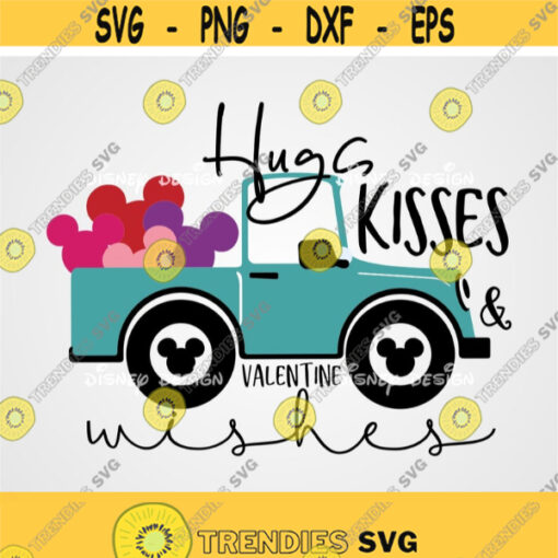 Hugs Kisses and Valentines Wishes svg valentines svg disney valentines design kid valentine svg Valentines Day svg eps dxf png Design 325