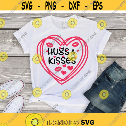 Hugs and Kisses svg Valentines Day svg Valentines Day shirt Love svg Lips svg dxf eps png Valentines Clipart Girls Shirt Cut File Design 789.jpg