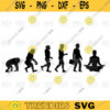 Human svgHuman darwin evolution silhouettes setsilhouette meditating svgpng digital file 278