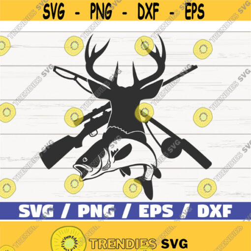 Hunting SVG Deer Head SVG Fishing SVG Cut File Cricut Commercial use Instant Download Silhouette Hunting Season Svg Design 384
