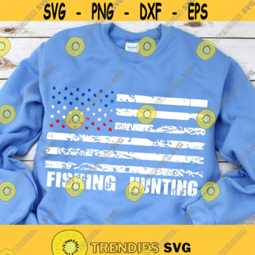 Hunting svg fishing svg hunting and fishing svg america flag svg bow hunting svg patriotic svg iron on clipart SVG DXf eps png Design 397