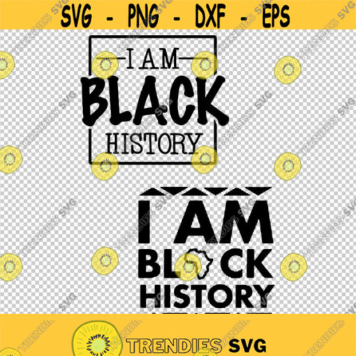 I Am Black History Logo Stamp Decal Style SVG PNG EPS File For Cricut Silhouette Cut Files Vector Digital File
