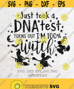 I Just Took A DNA Test Turns Out Im 100 That WitchHocus Pocus Svg File DXF Silhouette Print Vinyl Cricut Cutting SVG T shirt Design Dxf Design 73