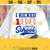 I Kicked 100 Days Of School Svg Baseball 100 School Days Svg Sport 100th Day Shirt Svg for Boys Girls Cricut Iron on Heat Press File Design 338