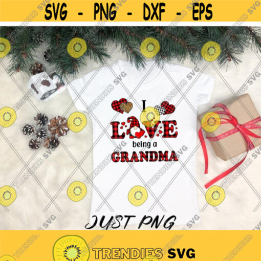 I Love Being A GrandmaGnomesRed PlaidValentines Daygrammy nana gigi mimi grandmaLeopardDigital DownloadPrintSublimation Design 360
