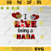 I Love Being A NaNa SVG Love Gnome Plaid Leopard SVG Nana svg Digital Cut Files Svg Png Eps Dxf Cricut Design Mothers Day Gift