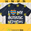 I Love My Autistic Nephews Svg Aunt of Autism Boy Shirt Svg File for Cricut Design Silhouette Cameo Dxf Png Eps Pdf Jpg Printable Image Design 351