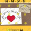 I Love You SVG. Hug Heart Cut Files. Love Phrases Wall Art I Love You Cards. Scrapbook Card Making Instant Download dxf eps png jpg pdf Design 8