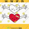 I Need a Hug SVG. Open Arms Broken Heart SVG. Air Hug Love Cut Files. Cartoon Heart with Bandaid Digital Scrapbook dxf eps png jpg pdf Design 20