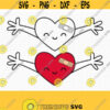 I Need a Hug SVG. Open Arms Broken Heart SVG. Air Hug Love Cut Files. Cartoon Heart with Bandaid svg Digital Scrapbook dxf eps png jpg pdf Design 21