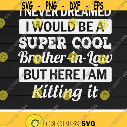 I Never Dreamed Id Be A Super Cool Brother In Law svgSister In Law svgFamilyDigital DownloadPrintSublimation Design 209