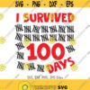 I Survived 100 Days svg Boy 100 Days of School SVG 100th Day of School svg 100 Days svg Funny Boy Shirt Design Tally Marks svg Design 237