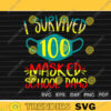 I Survived 100 Masked School Days SVG PNG Custom File Format Printable File for Cricut Silhouette