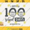 I Survived 100 School Days Svg Quarantined 100 Days Png School Mask Cricut Pandemic Style Svg Brains And Bows Svg Masked 100 Days Design 321