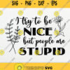 I Try To Be Nice But People Are Stupid Svg Png