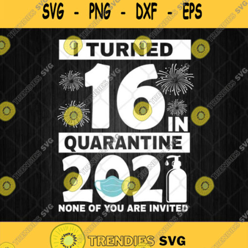 I Turned 16 In Quarantine 2021 Svg None Of You Are Invited Svg Png