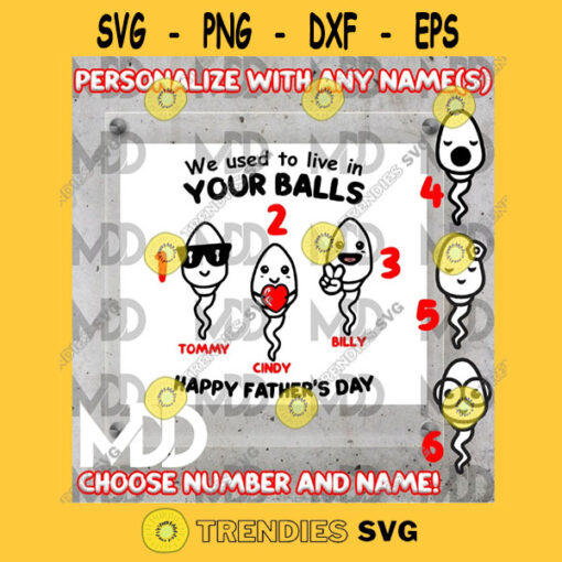 I USED to LIVE in YOUR Balls I Used To Live In Your Balls Dad Design Fathers Day Png Svg Eps Dxf Pdf