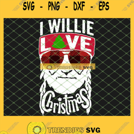 I Willie Love Christmas Buffalo Plaid SVG PNG DXF EPS 1