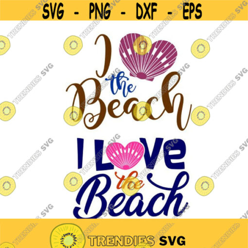 I love the Beach Ocean school Cuttable Design SVG PNG DXF eps Designs Cameo File Silhouette Design 698