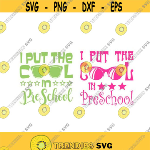 I put the cool is preschool School Cuttable Design SVG PNG DXF eps Designs Cameo File Silhouette Design 1901
