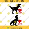 I rawr you Dinosaur Heart Cuttable SVG PNG DXF eps Designs Cameo File Silhouette Design 1540