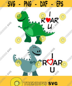 I roar you Dinosaur Heart Cuttable SVG PNG DXF eps Designs Cameo File Silhouette Design 1350