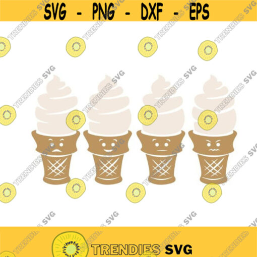 Ice Cream Cuttable Design Pack SVG PNG DXF eps Designs Cameo File Silhouette Design 1621