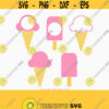 Ice Cream SVG Cut Files Ice Cream Monogram Frame SVG for CriCut Silhouette cameo Files svg jpg png dxf Design 620