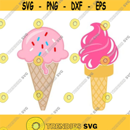 Ice Cream cone Cuttable Design SVG PNG DXF eps Designs Cameo File Silhouette Design 37
