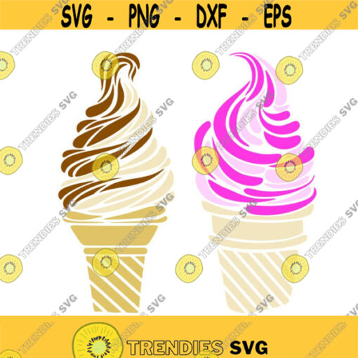 Ice cream Cone Pack Cuttable SVG PNG DXF eps Designs Cameo File Silhouette Design 1355