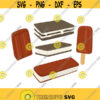 Ice cream Pops sandwich Cuttable Design SVG PNG DXF eps Designs Cameo File Silhouette Design 1808