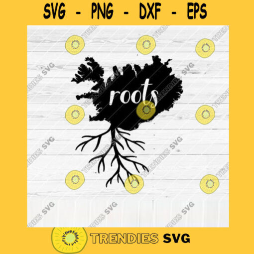 Iceland Roots SVG File Home Native Map Vector SVG Design for Cutting Machine Cut Files for Cricut Silhouette Png Pdf Eps Dxf SVG