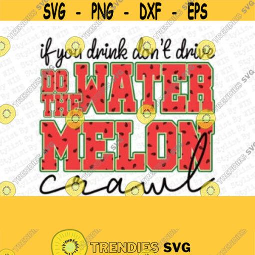 If You Drink Dont Drive Do The Watermelon Crawl PNG Sublimation Designs Download Digital Tumbler Mug Waterslide Decal crawl PNG Design 40