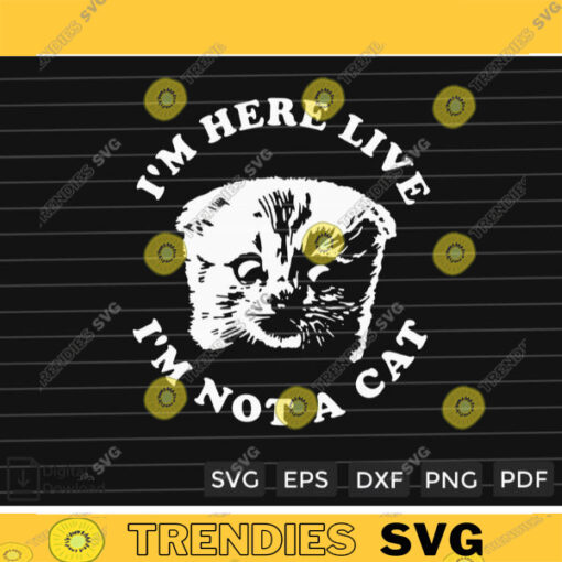 Im Here Live Im Not A Cat SVG PNG Custome File Printable File for Cricut Silhouette