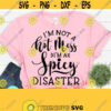 Im Not A Hot Mess Im A Spicy Disaster Svg Sarcastic Cut File Funny Mom svg svg dxf eps png. Silhouette Cricut Digital File Sassy Svg Design 48