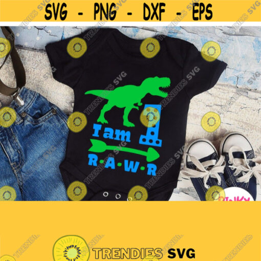 Im One Rawr Svg 1st Birthday Shirt Svg Birthday Dinosaur Svg First Birthday Svg Boy Girl Design for Cricut Silhouette Cuttable File Design 740
