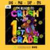 Im Ready To Crush 1st Grade PNG Back To School Black Unicorn Kids Dabbing PNG JPG
