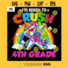 Im Ready To Crush 4th Grade PNG Back To School Rainbow Unicorn Kids Dabbing PNG JPG