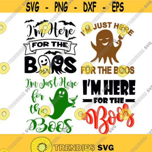 Im here for the boos Ghost beer wine Halloween Cuttable SVG PNG DXF eps Designs Cameo File Silhouette Design 1012