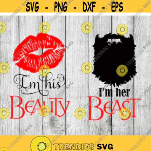 Im his beauty Im her beast svg bundle Disney svg bundle Beauty and the beast svg bundle cut files for cricut silhouette clipart Design 2969