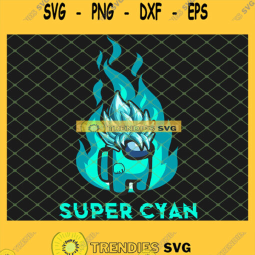Imposter Songoku Among Us Super Cyan SVG PNG DXF EPS 1