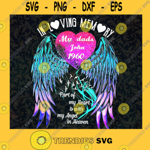 In Loving Memory Part of My Heart is With My Angel In Heaven SVG Fathers Day Digital Files Cut Files For Cricut Instant Download Vector Download Print Files