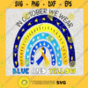 In October We wear Blue and Yellow Ribbon Rainbow SVG PNG EPS DXF Silhouette Cut Files For Cricut Instant Download Vector Download Print File