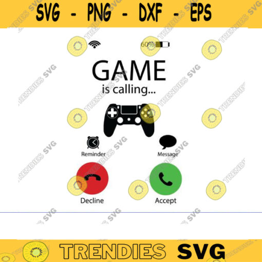 Incoming Call SVG gamer svg video game svg gamer shirt svg Funny Gaming Quotes Game Player svg Call Screen Svg Calling Design svg copy