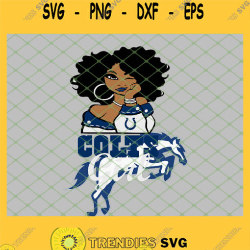 Indianapolis Colts Girl SVG PNG DXF EPS 1