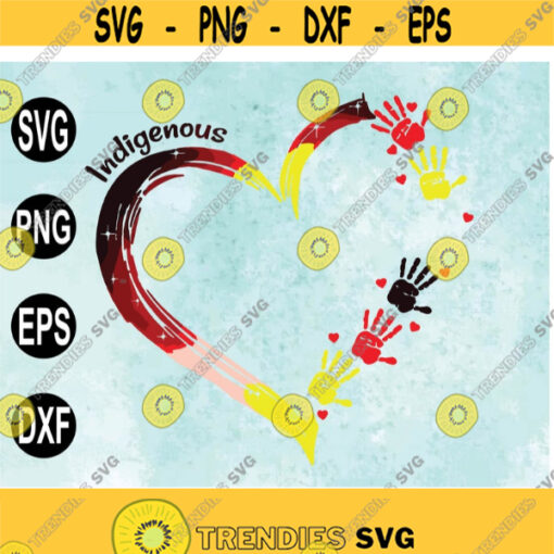 Indigenous heart shape svg png INSTANT DOWNLOAD PNG Printable Digital Print Svg png eps dxf digital download Design 75