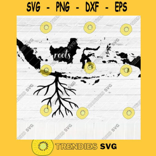 Indonesia Roots SVG File Home Native Map Vector SVG Design for Cutting Machine Cut Files for Cricut Silhouette Png Pdf Eps Dxf SVG